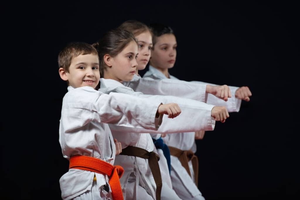 kids doing martial arts