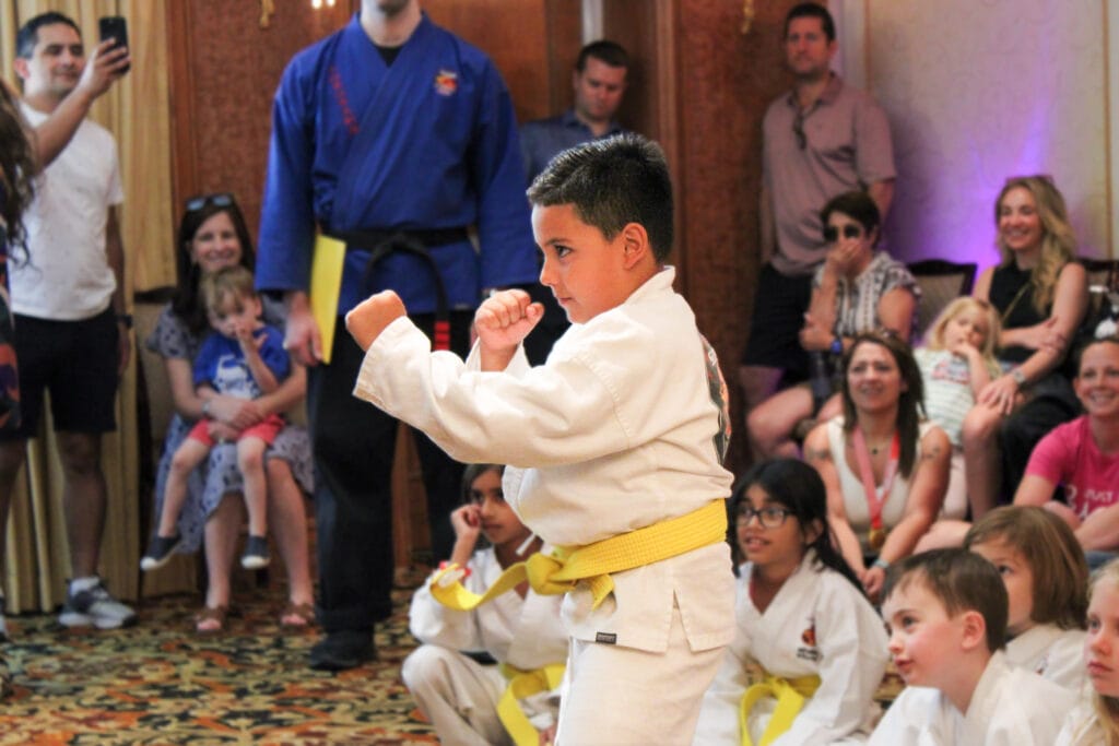 Student learning martial arts for ADHD and focus